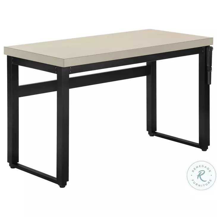 7679 Taupe 48" Adjustable Computer Desk