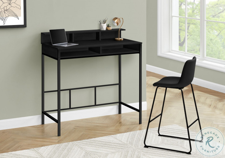 7700 Black Home Office Set With Hutch from Monarch Home Gallery Stores