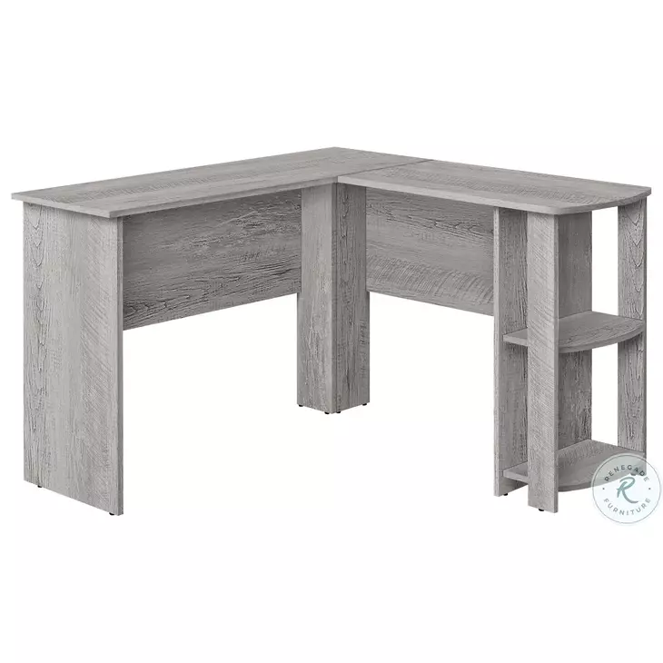 7720 Industrial Grey L Shaped Computer Desk