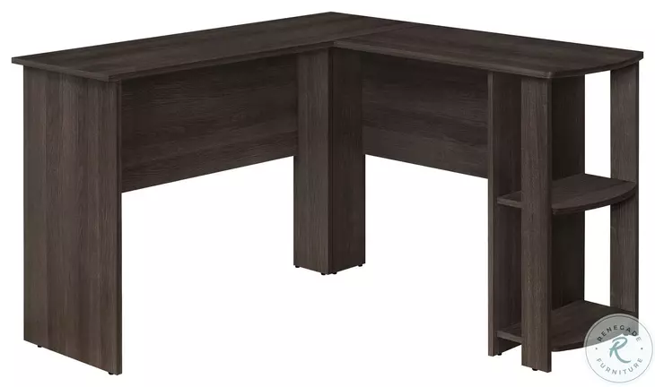 7722 Brown Oak L Shaped Computer Desk