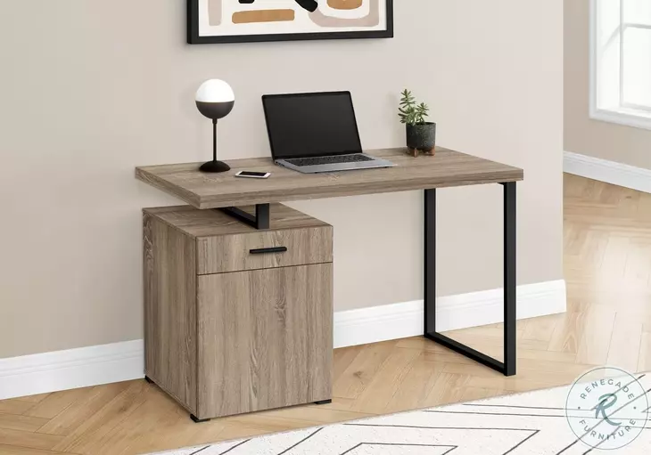 7764 Dark Taupe Computer Desk