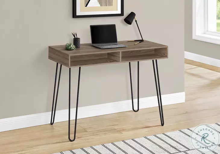 7772 Dark Taupe Computer Desk