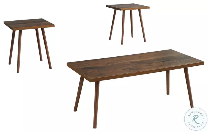 7899P Walnut Occasional Table Set of 3