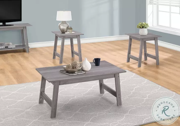 Gray 3 Piece Occasional Table Set
