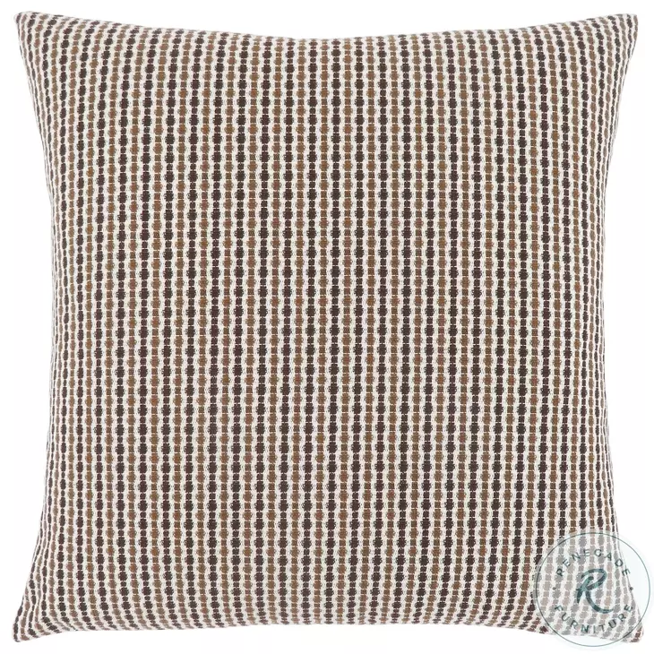 9238 Dark Brown Abstract Dot 18" Pillow