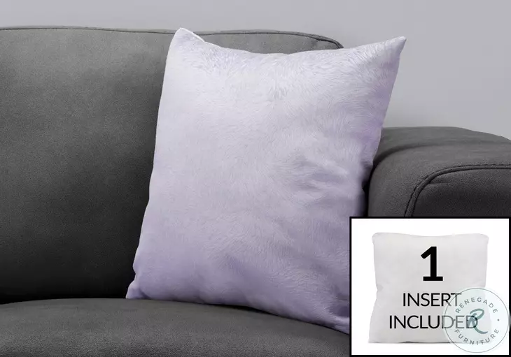 9324 Light Purple Feathered Velvet 18" Pillow