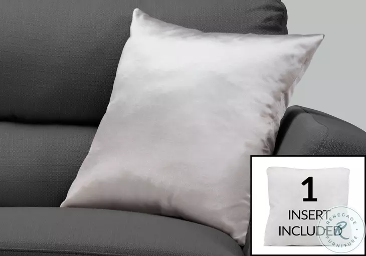 9336 Silver Satin 18" Pillow
