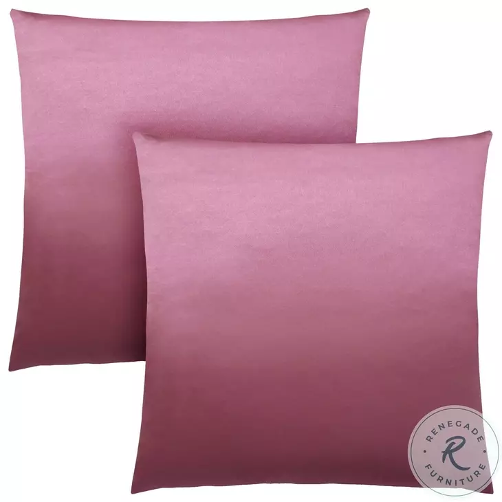 9339 Pink Satin 18" Pillow Set Of 2