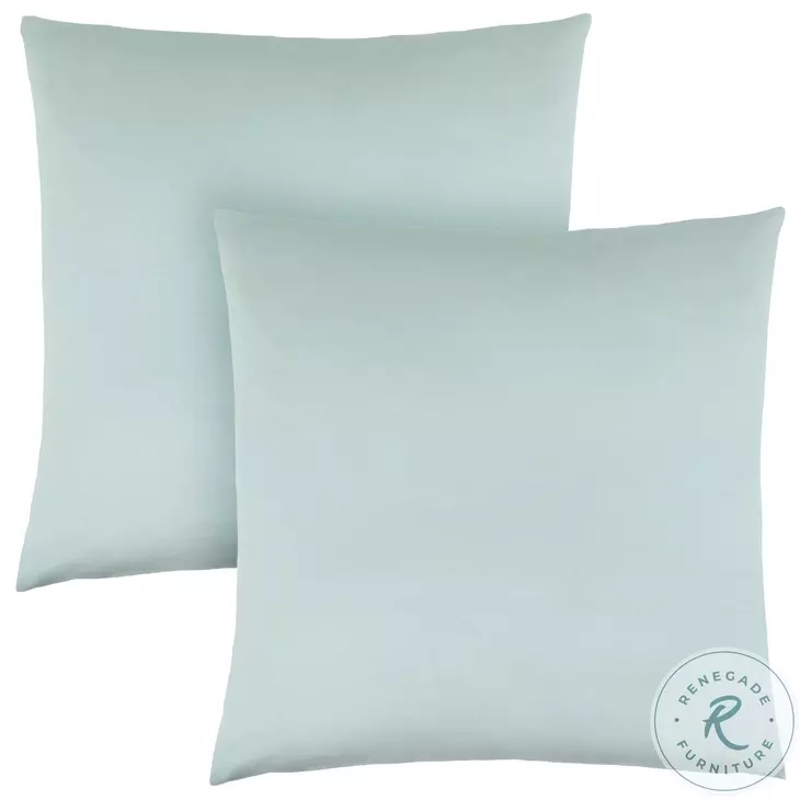 9341 Mint Satin 18" Pillow Set Of 2
