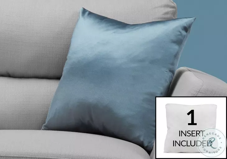 9342 Pale Blue Satin 18" Pillow