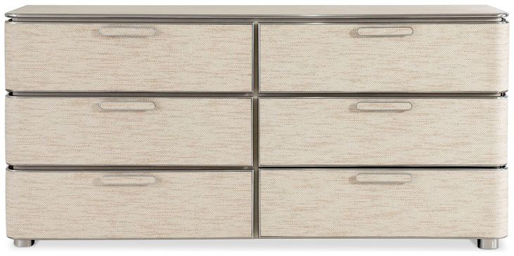 Corinne Beige 6 Drawer Dresser