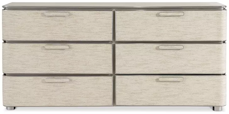 Corinne Beige 6 Drawer Dresser