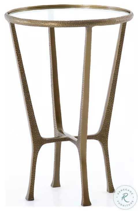 Creighton Aged Brass End Table