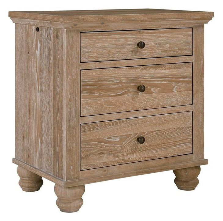 Cambridge Modern Khaki Liv360 3 Drawer Nightstand with LED