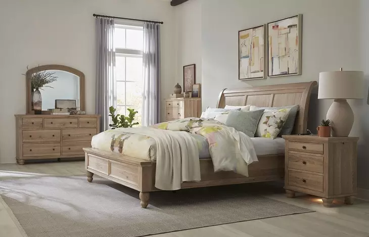 Cambridge Modern Khaki Liv360 3 Drawer Nightstand with LED