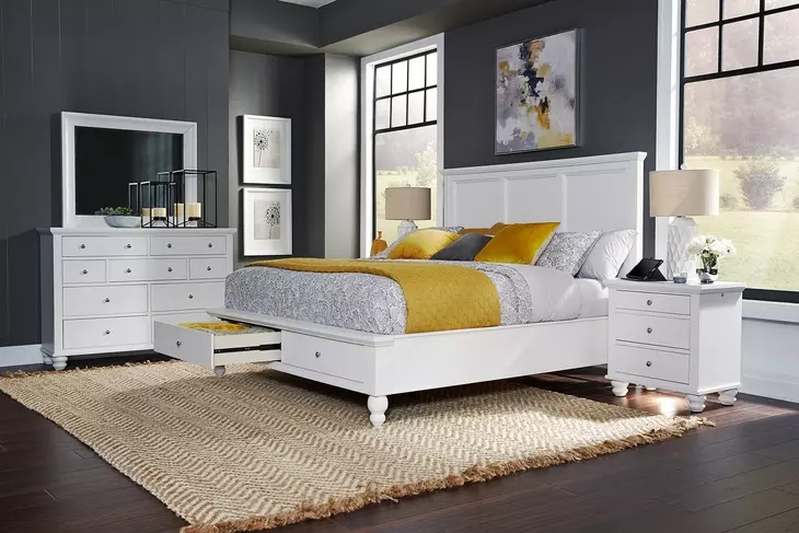 Cambridge White Liv360 3 Drawer Nightstand with LED
