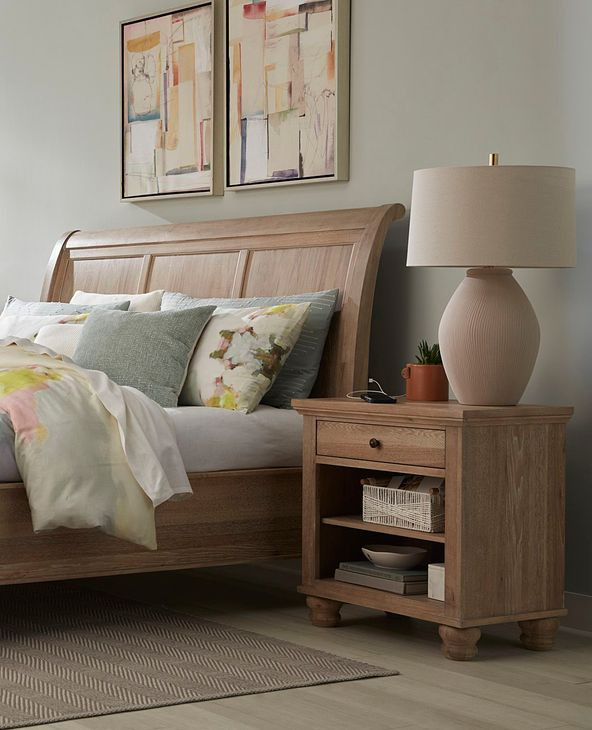 Cambridge Modern Khaki 1 Drawer Nightstand