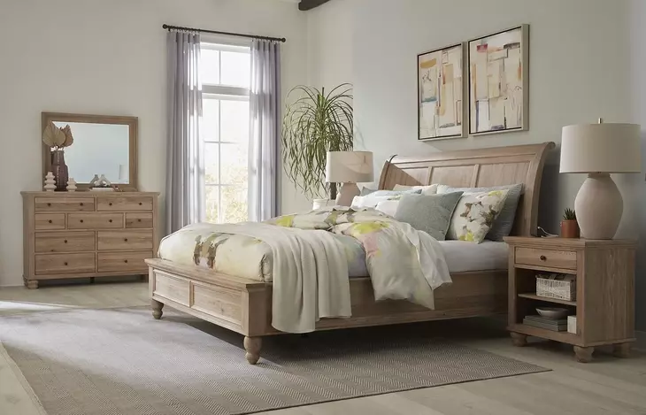 Cambridge Modern Khaki 1 Drawer Bedside Nightstand