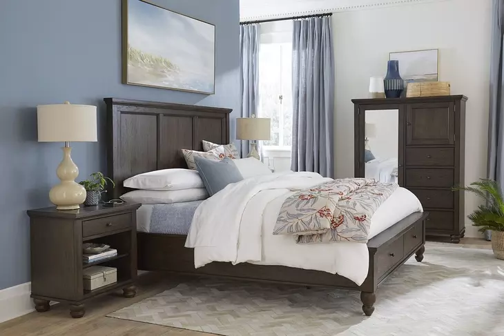 Cambridge Cracked Pepper 1 Drawer Bedside Nightstand