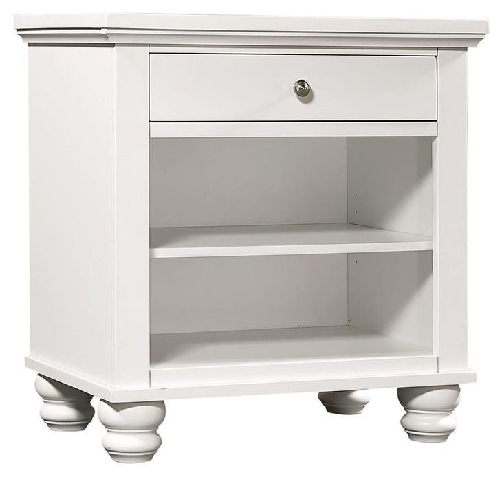 Cambridge White 1 Drawer Nightstand