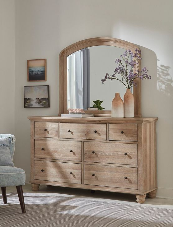 Cambridge Modern Khaki Arched Double Dresser Mirror