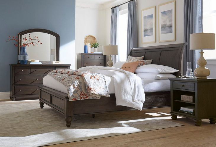 Cambridge Cracked Pepper Arched Double Dresser Mirror