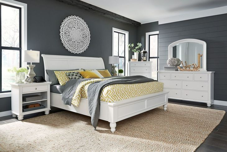 Cambridge White Arched Double Dresser Mirror