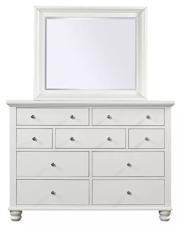 Cambridge White Rectangular Chesser Mirror