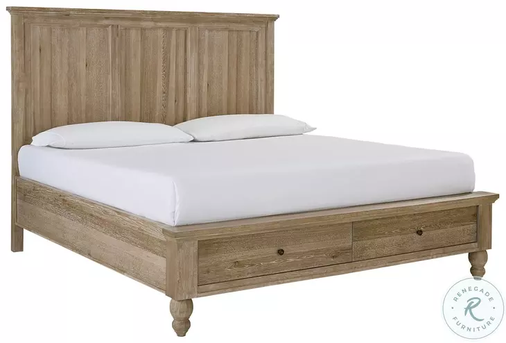 Cambridge Modern Khaki King Panel Storage Bed
