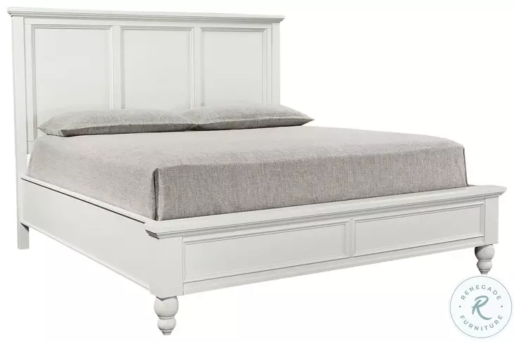 Cambridge White King Panel Bed
