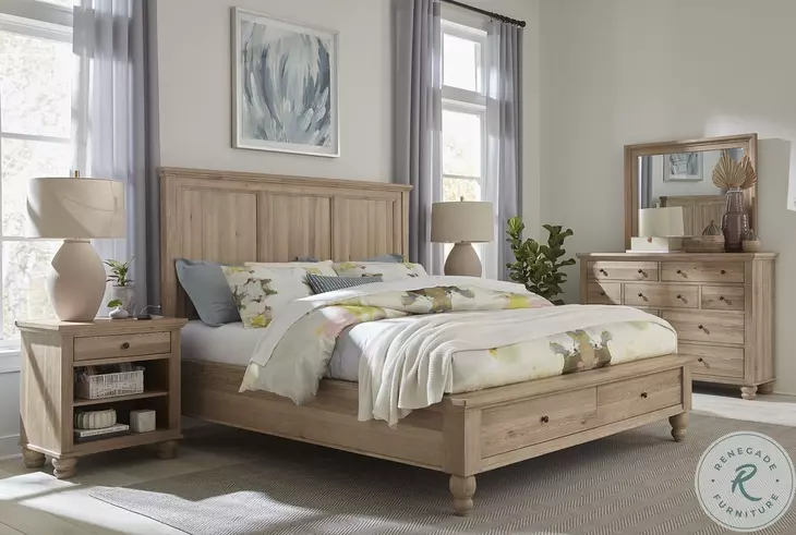 Cambridge Modern Khaki King Panel Storage Bed