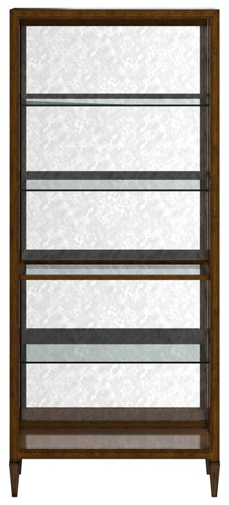 Eave Brown and Gold Etagere and Bookcase with 5 Shelves