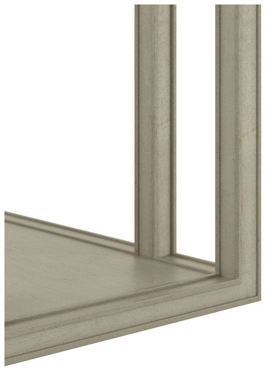 Glaze Bezel Rectangular Glass Top End Table