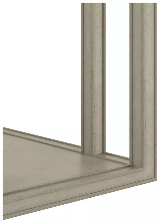 Glaze Bezel Rectangular Glass Top End Table