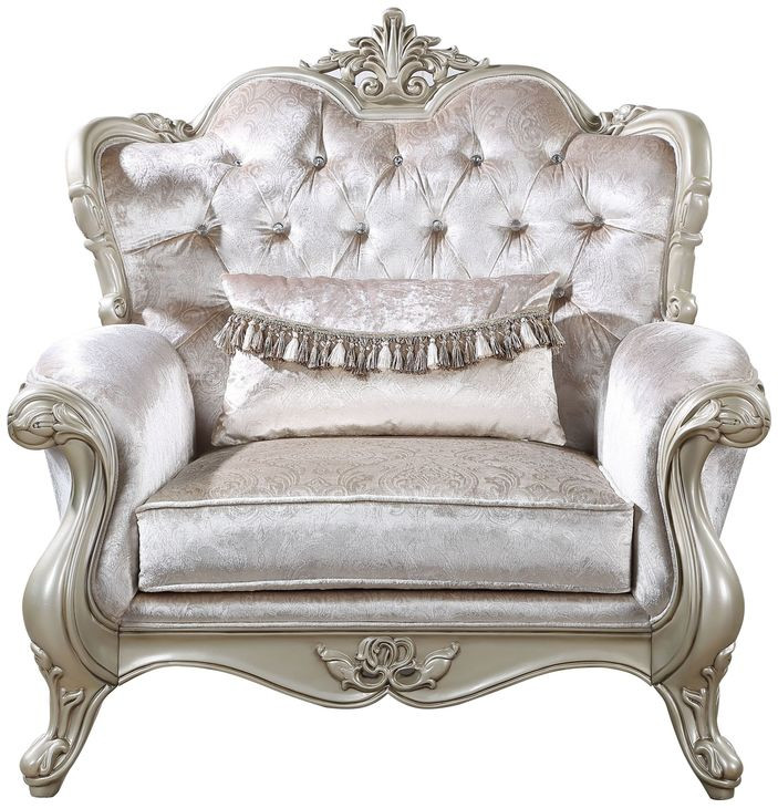 Monique Beige Upholstered Accent Chair