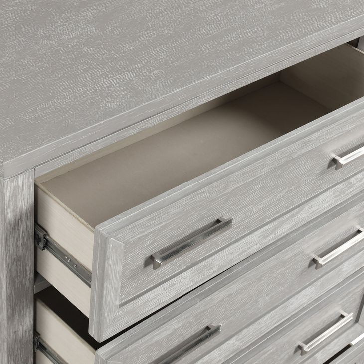 Fiona Mist Gray 5 Drawer Chest