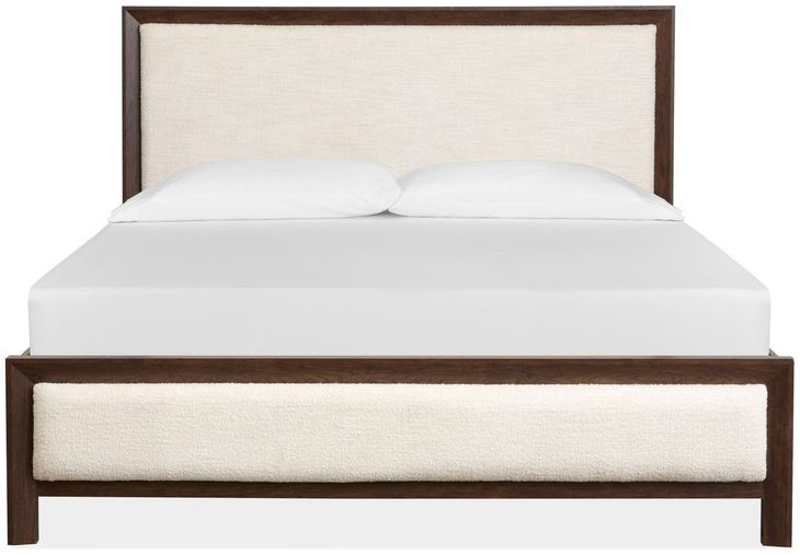 Llewellyn Columbian Walnut and Cream Upholstered Panel Bedroom Set