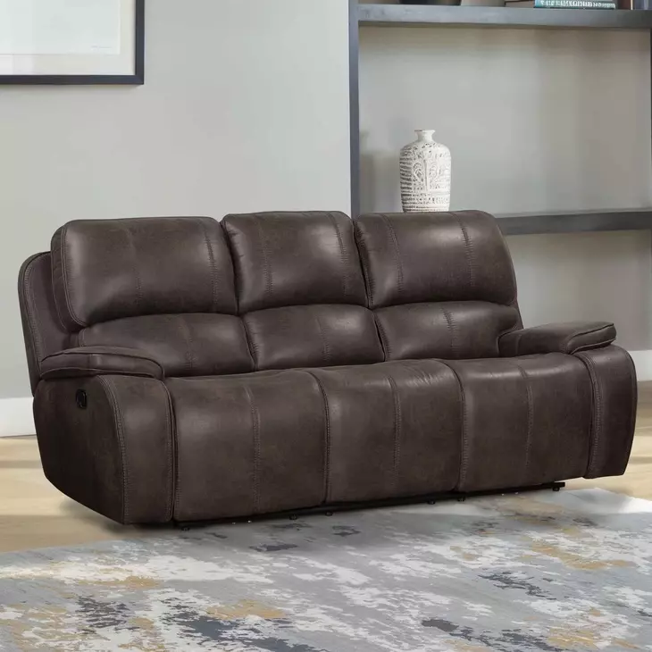 Brookings Charcoal 88" Reclining Sofa