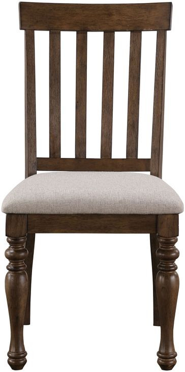 Joanna Brown Slat Back Side Chair Set of 2