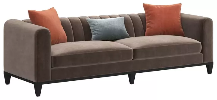 Artisan Upholstery Mink Hans 101" Sofa
