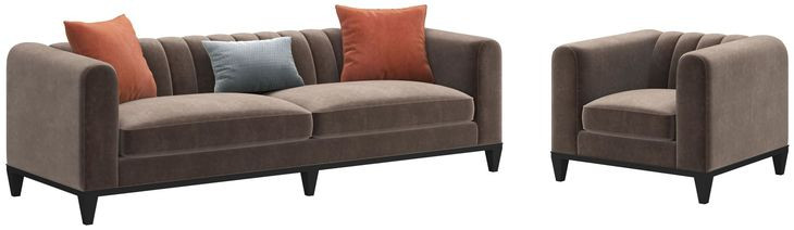 Artisan Upholstery Mink Hans Living Room Set