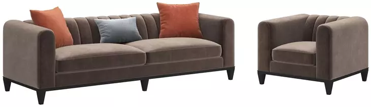 Artisan Upholstery Mink Hans Living Room Set