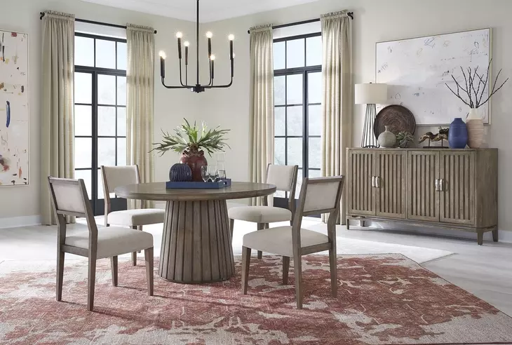Kavanaugh Weathered Kona Brown 72" Extendable Oval Dining Table