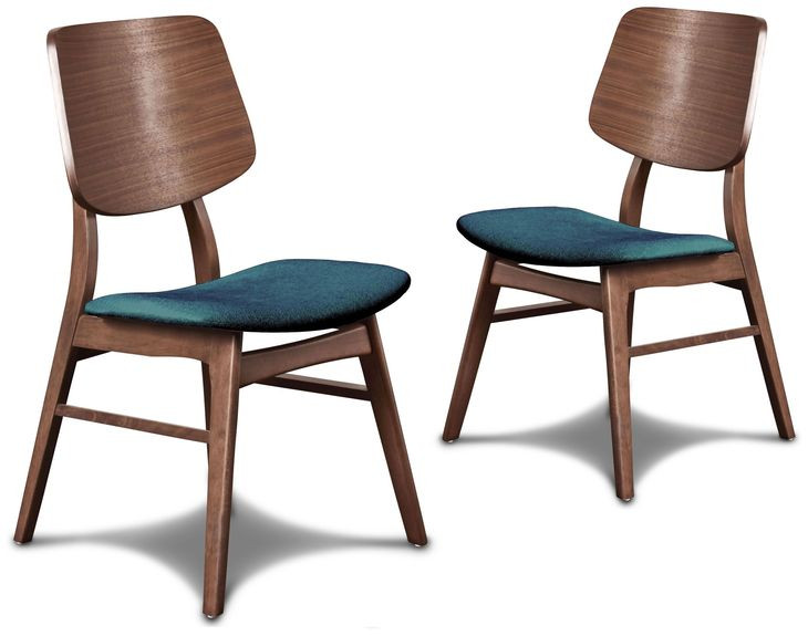 Oscar Teal Upholstered Dining Chair Set of 2