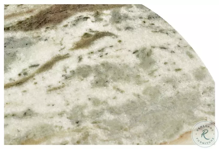 Brinley Brown Marble And Black Accent Table