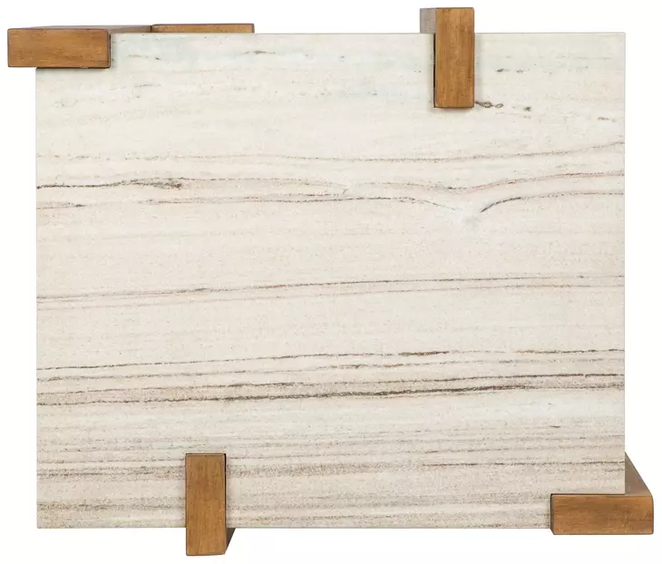 Goldmere Honey Wheat Rectangular Granite Top End Table