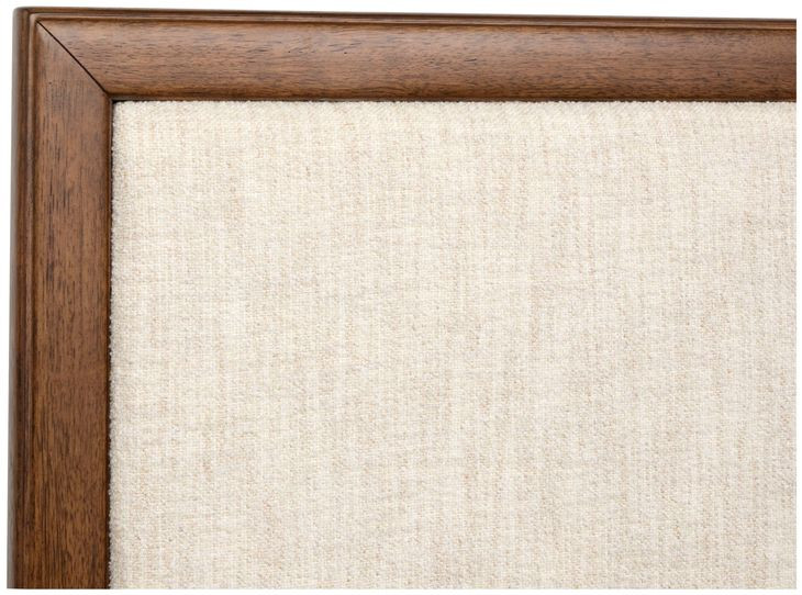 Ridgefield Russet and Cream King Upholstered Storage Panel Bed