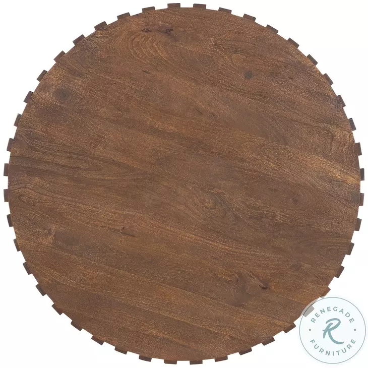 Mercantile Natural Gears Round Cocktail Table