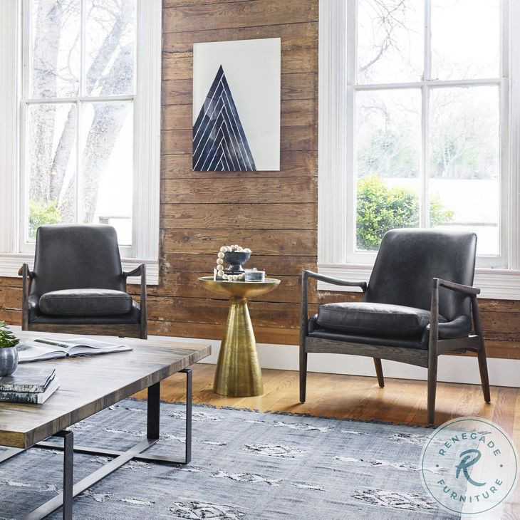 Marlow Mod Brushed Brass Pedestal Table