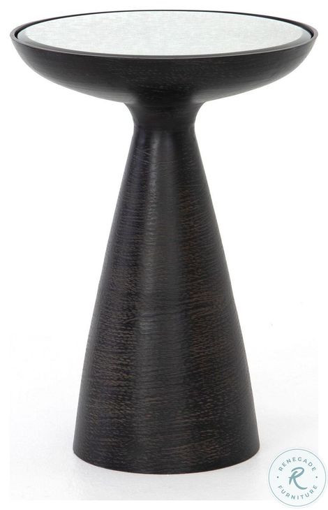 Marlow Mod Brushed Bronze Pedestal Table